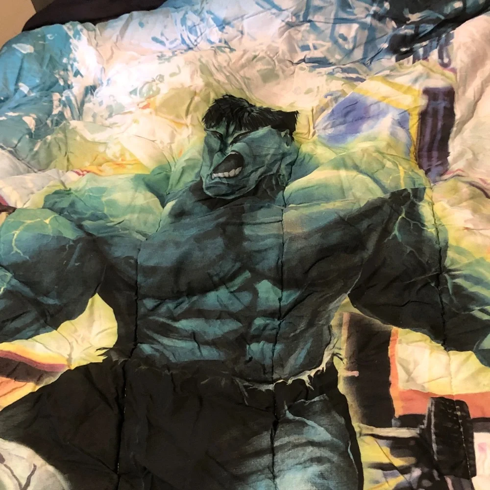 Marvel Hulk Comforter - Green Superhero Bedding